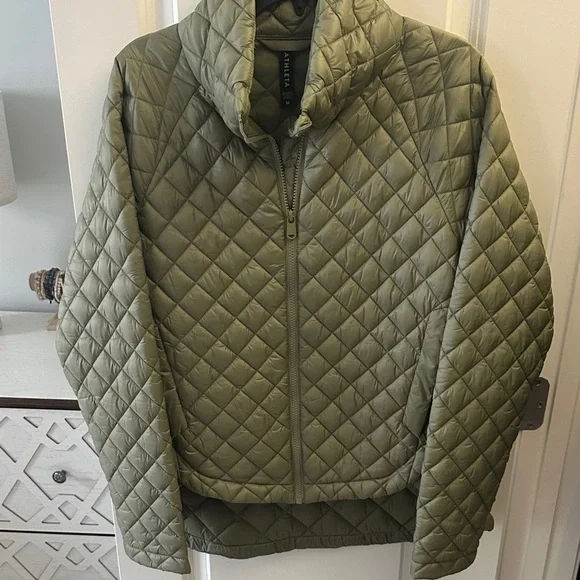 Athleta whisper featherless Olive Green jacket - Picture 2 of 8
